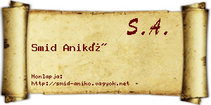 Smid Anikó névjegykártya